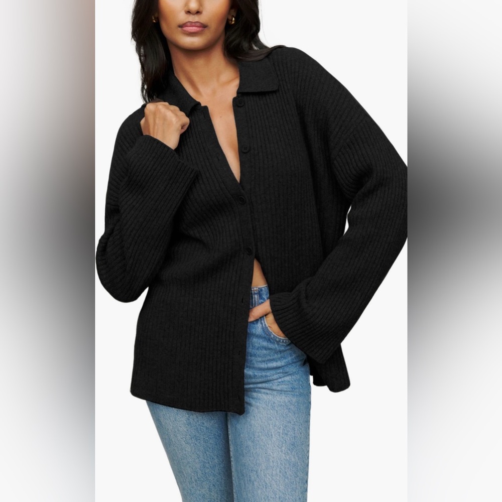reformation • fantino cashmere collared cardigan
